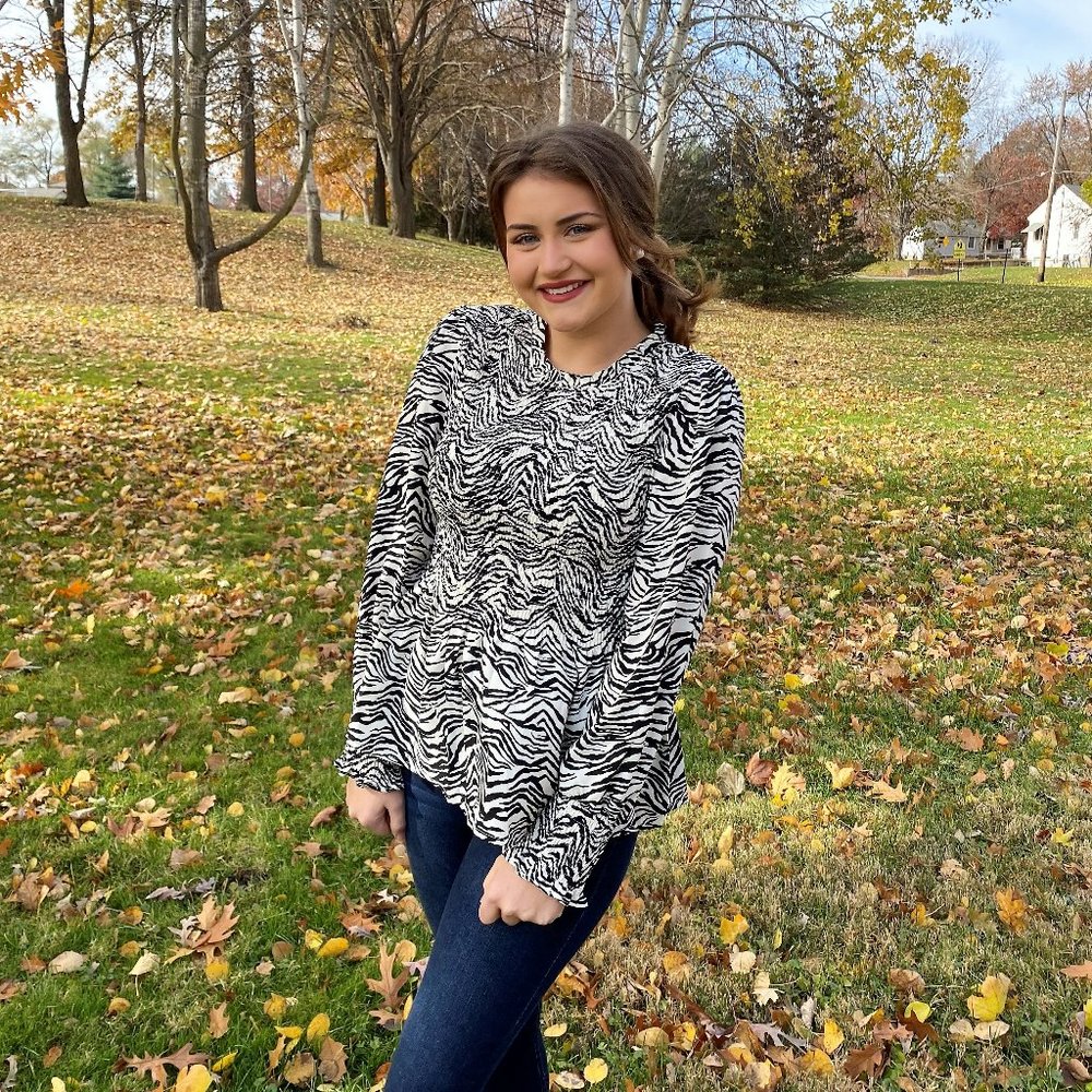 Zebra Printed Blouse